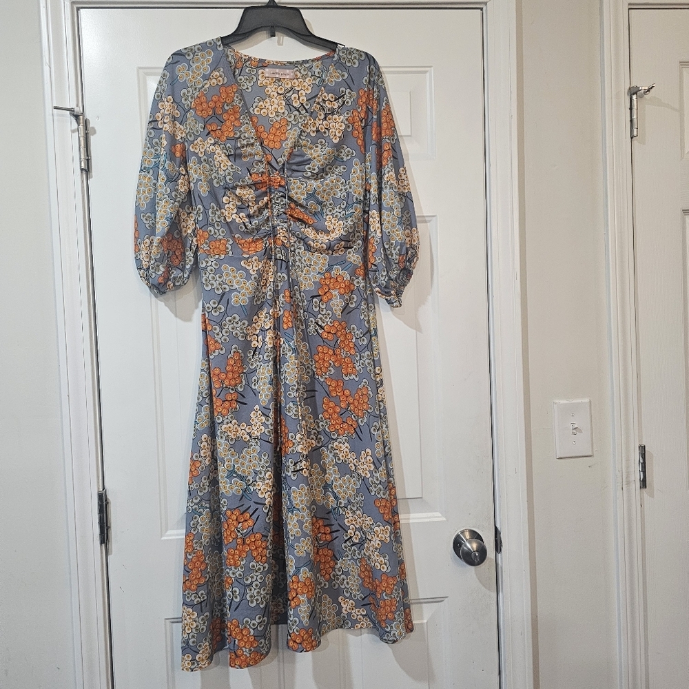 Traffic People Floral Print Midi Dress Size Small